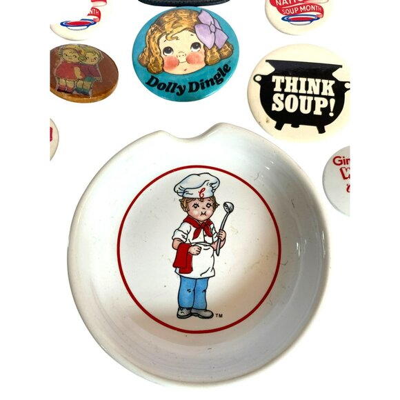 Campbells Soup Vintage Buttons Pin Ashtray Dolly Dingle RARE! 1 of a KIND! - Picture 4 of 7